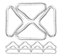 VINTORKY Anneaux Triangulaires en Métal 35 Pièces pour Trampoline, Kit de Réparation Boucles Réglables pour Lit de Saut Garçon et Filles et Accessoires de Toile en Filet