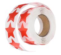 VINTORKY Autocollants de Bronzage Adhésifs Étoiles Rouges Perforés, 500 Pièces Rouleau, Autocollants pour Bronzer Corps, Art Corporel Bronzant pour Plage, Sport en Plein Air et Cabine