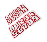 VINTORKY Autocollants pour Casque de Vélo Numérotés, 2 Ensembles de Stickers Réfléchissants Chiffres 0 à 9, Adaptés la Plupart des Casques pour Cyclistes