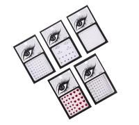 VINTORKY Autocollants Visage Strass Acrylique Réutilisables 5 Feuilles Décoration Faciale pour Yeux et Corps Fête Halloween ou Jour des Morts