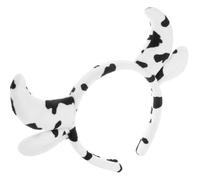 VINTORKY Bandeau de Vache Blanc pour Femme Cornes et Oreilles en Tissu, Accessoire Polyvalent et Agréable Photos Vie Quotidienne