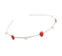 VINTORKY Bandeau Fraise Accessoires Cheveux Serre-tête Strass Pour Femme Fines Bandeaux Coréens