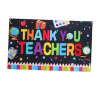 VINTORKY Bannière de Remerciement Enseignants Tissu Légère Facile à Suspendre pour Décoration Murale de Classe Thème Gratitude pour Semaine Appréciation Enseignants Diplômes et Fête