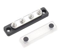 VINTORKY Barre de Bus Capacité 48v 100a 4 Positions en Cuivre Couvercle Isolant Transparent, Bloc de Jonction Électrique Haute Performance pour Voiture et Camion