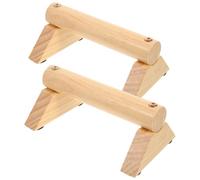 VINTORKY Barres de Pompes en Bois Renforcement du Haut et Augmentation de L'amplitude Tapis Antidérapant, Équipement de Musculation pour Adultes pour Gym