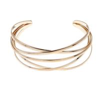 VINTORKY Bijoux de Poignet Charmants en Fer Doré, Bracelet Rétro Simple à Ouverture Flexible pour Femmes et Filles lors de Fiançailles ou Célébrations