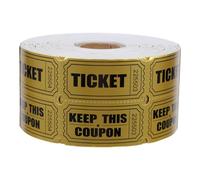 VINTORKY Billets de tombola dorés en papier 1000pcs pour récompenses scolaires et animations de carnaval, encourageant la participation