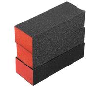 VINTORKY Bloc Polissoir pour Ongles Multifonction 3 Faces Orange en Plastique et Éponge, Grain 60 et 80, pour Usage Professionnel et Maison, Forme Carrée pour Manucure et Pédicure