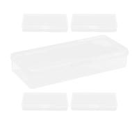 VINTORKY Boîte à Outils en Plastique Transparente 5pcs pour L'organisation Recyclage des Lames de Rasoir, Réutilisable et Multifonctionnelle pour Barbiers et Voyages