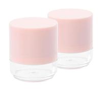 VINTORKY Boîte Contenant pour Poudre Compacte Rose 2 Pièces Poudre Puff en Ps, Design Compact Empêchant les Fuites, pour Voyage et Occasions de Maquillage