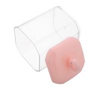 VINTORKY Boîte de Rangement Cosmétique Transparent avec Couvercle pour -Tiges Disques Démaquillants Cure-Dents Organisateur pour Salle de Bain et Bureau Capacité pour Accessoires