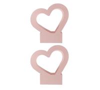 VINTORKY Boîte de Rangement de Cœur pour Fleurs Fraîches, en Carton Poignées, 2 Pièces, pour Bouquet de Mariage et Emballage Créatif