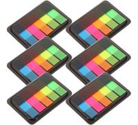 VINTORKY Boîtes D'autocollants et Lot de 6 Transparents Fluorescents en Pet, Faciles à Transporter et Pratiques Lecture, Bureau