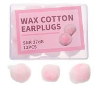 VINTORKY Bouchons d'oreilles en cire 12 pièces, confortables et insonorisants, idéaux pour nuits calmes et détente
