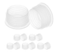 VINTORKY Bouchons Ronds Transparents en Plastique 12pcs pour Jardinière, Accessoires Étanches et Réutilisables pour Balcon et Plantation en Extérieur