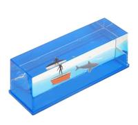 VINTORKY Bouteille de Flottement de Fluide, Décoration de Statue Insubmersible Surfeur, Acrylique, Eau et Plastique, Décoration de Bureau, Présent d'anniversaire pour Garçons