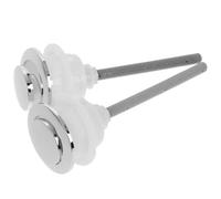 VINTORKY Bouton de Chasse Eau Wc Simple Poussoir 2 pièces, Kit de Réparation Réservoir, Bouton Wc Rond, Compatible avec Toilettes à Chasse Simple, Salle de Bain
