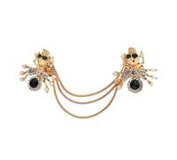 VINTORKY Broche à Vêtements en Alliage Or Double Fourmi, Broche Décorative Multifonction pour Femmes et Hommes, Accessoire Élégant pour Célébrations et Bals