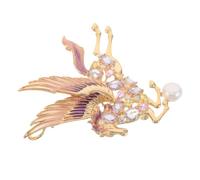 VINTORKY Broche Vintage de Cheval avec Pierres Brillantes en Cuivre, Accessoire Élégant et Polyvalent pour Anniversaires et Tenues de Fête
