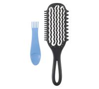 VINTORKY Brosse à cheveux aérée pour modeler les boucles, avec un design ondulé unique pour un séchage et un crêpage rapides, peigne de coiffage confortable pour les événements et les fêtes