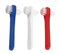 VINTORKY Brosse À Dent Adulte 3 PièCes Brosse Pour ProthèSes Dentaires À Double TêTe Conception LéGèRe Et Pratique Pour Un Nettoyage Efficace