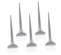 VINTORKY Brosse De Teinture Pour Cheveux Applicateur, Lot De 5, Poils Doux, à L'huile Capillaire, Usage Professionnel Et Domestique, Accessoires De Salon Argentés