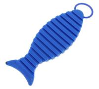 VINTORKY Brosse Flexible de Poisson pour Barre de Musculation Poils Nano, Design Incurvé Bleu, Nettoyeur Multifonction pour Équipements de Fitness