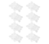 VINTORKY Canevas en Plastique à Mailles pour Loisirs Créatifs 16 Feuilles Formes 8 Pièces de 14 CM et 8 Pièces de 11,3 CM, Feuilles de Tissage pour Paquet Fait Main et Broderie