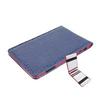 VINTORKY Carnet de Score de Golf en PU Effet Reptile Bleu, Léger et Portable, Matériel D'enregistrement de Partitions, Cahier de Pointage Compact pour Compétition et Couleur Aléatoire