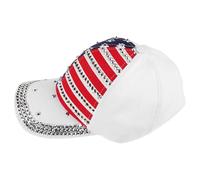 VINTORKY Casquette de Baseball à Paillettes Étoile à Cinq Branches, Coton Solide, Confort Maximal Vacances, Chapeaux Patriotiques en Gros Drapeau Américain