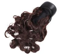 VINTORKY Chapeau D'extension de Cheveux en Soie Haute Température, Postiche Bandeau Réaliste et Élégante pour Soirées à Thème, Décorative et Chaude en Automne et Hiver