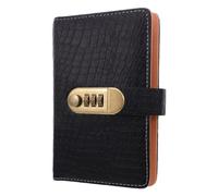 VINTORKY Classeur de Gestion Financière avec Cadenas à 3 Chiffres, Cuir Pu Imperméable, 50 Pages Transparentes, 100 Enveloppes pour Économies Personnelles et Usage Quotidien