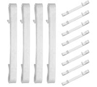 VINTORKY Clips de Fixation de Tiroir pour Montage et Maintien Sécurisé Lot de 12 en Acier Argenté Ressort, Pinces Doubles des Glissières de Tiroir Cuisine ou Salle de Bain