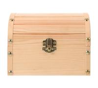 VINTORKY Coffret en bois brut : Boîte de rangement en bois vierge avec couvercle à charnière - Boîte à souvenirs en non pour la décoration intérieure et l'emballage cadeau 17 cm x 13,5 cm x 12 cm