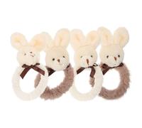 VINTORKY Corde Élastique pour Cheveux en Peluche Forme Lapin 4 Pièces, Accessoires Cheveux Mignons pour Filles, Facile à Ranger et Ne Tombe Pas, pour Fêtes et Mariages Style Aléatoire