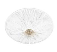 VINTORKY Coupe à Fruits en Verre Transparent de Style Feuille Pied Doré, Bol à Bonbons Décoratif Multifonction, Récipient à Fruits Secs Élégant pour Table de Salon, Plateau à Snacks