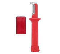 VINTORKY Couteau à Dénuder Isolé pour Électricien en Abs Rouge, Outil Manuel Compact Dénudage Propre des Câbles, pour Installation D'instruments et Maintenance