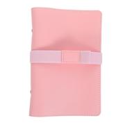 VINTORKY Couverture de rechange pour classeur A6 - Étui de protection pour cahier à 6 anneaux avec porte-stylo et emplacements pour cartes, pochette à feuilles mobiles rechargeable en PU souple