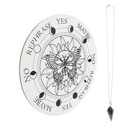 VINTORKY Décoration Spirituelle Planche De Méditation Décorative Plaque Sculptée avec Cristal Décoration Intérieure pour Maison Ou Bureau