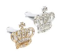 VINTORKY Diffuseur De Parfum Pour Voiture 2 Pièces Couronne En Strass Clip Pour Tableau De Bord Décoration De Ventilation