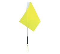 VINTORKY Drapeaux d'arbitrage pour sports de haut niveau : drapeaux de signalisation pour juges de ligne, de sport à main avec poignée en mousse et mât télescopique en acier inoxydable pour le