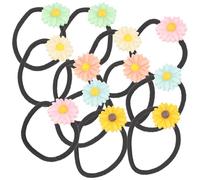 VINTORKY Élastiques à Cheveux en Résine Plastique 30 Pcs Petites Marguerites Accessoires pour Cheveux Moyens à Épais Style Doux Filles