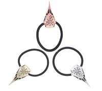VINTORKY Élastiques pour Queue de Cheval Accessoires Cheveux en Alliage Forme Crâne Gothique Viking, Léger et Confortable, 3pcs pour Halloween et Fêtes Costumées