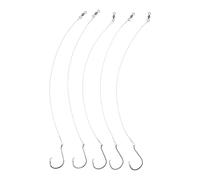 VINTORKY Ensemble de 5 montages pour la pêche en Haute mer avec Bas de Ligne à hameçon Circulaire barbelé, Montage de surfcasting Robuste pré-monté, équipement de pêche à l'appât en Eau