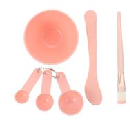 VINTORKY Ensembles D'outils pour Masques Faciaux 6pcs, Kit Portable en Pp et Bois, Spatule et Pinceau pour Mélanger Masques Visage Femme