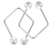 VINTORKY Entraîneur de Fossettes Visage en Acier Inoxydable Argenté, Léger et Solide, 2pcs pour Exercice Facial Naturel Adapté à Tous Âges et Genres