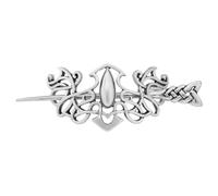 VINTORKY Épingle à Cheveux Élégant et Polyvalent Vikings Vintage en Alliage de Zinc Argenté, Accessoire Coiffure pour Femmes, Vie Quotidienne Fêtes