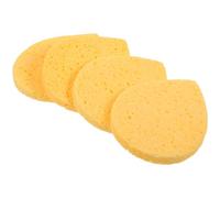 VINTORKY Éponge Faciale Démaquillante en Pâte de Bois 4pcs, Nettoyant Visage Exfoliant Doux et Hydratant pour Soins Quotidiens, Réutilisable et Pratique