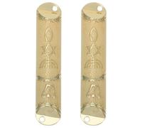 VINTORKY Étui à Mezouzah avec Parchemin en Alliage de Zinc, Design Étoile de David, Solide et Décoratif Bénédiction Traditionnelle Juive, Lot de 2 Set de Set pour Décoration de Porte