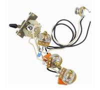 VINTORKY Faisceau de Guitare Pré-câblé 2t1v, Modèle 250k, Métal | Contrôle Fluide du Volume, Changements Rapides de Tonalité, Prise 6, 35mm, pour Joueurs Amateurs et Pros